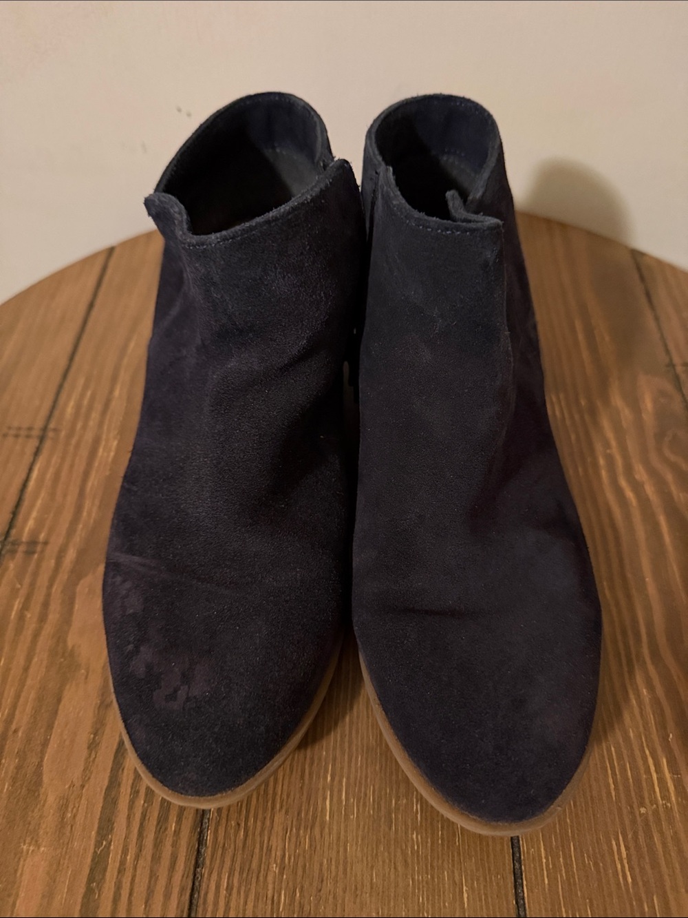 Diba Dark Blue Suede Ankle Booties